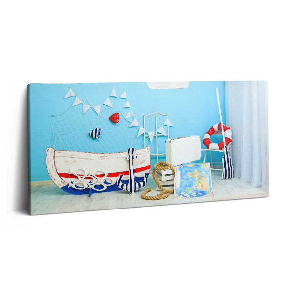 Vászonkép 140x70 Tengeri expedíció - gyerekszoba