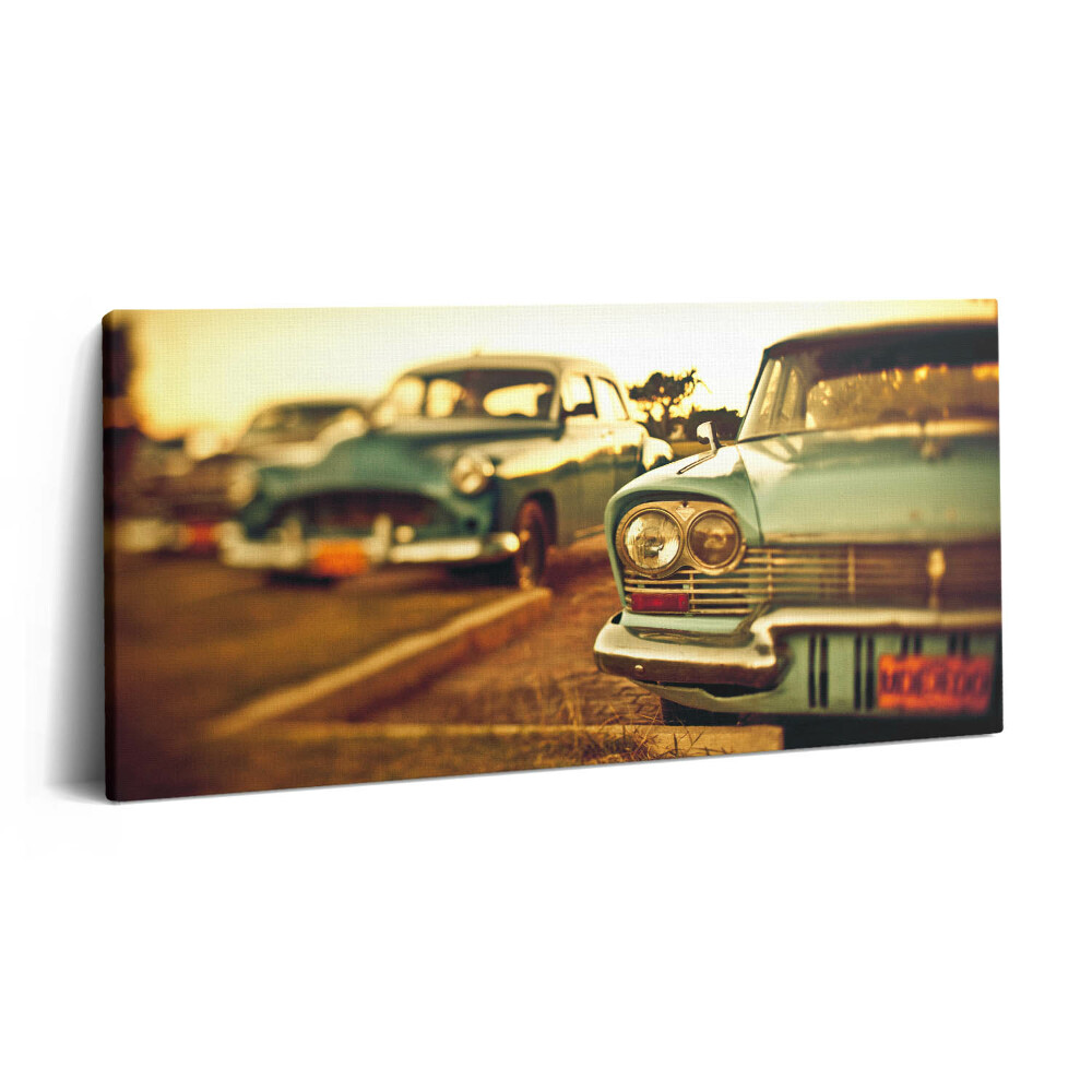 Vászonkép 140x70 Régi autók - autók gyűjteménye