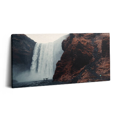 Vászonkép 140x70 Izlandi tájkép vízesés