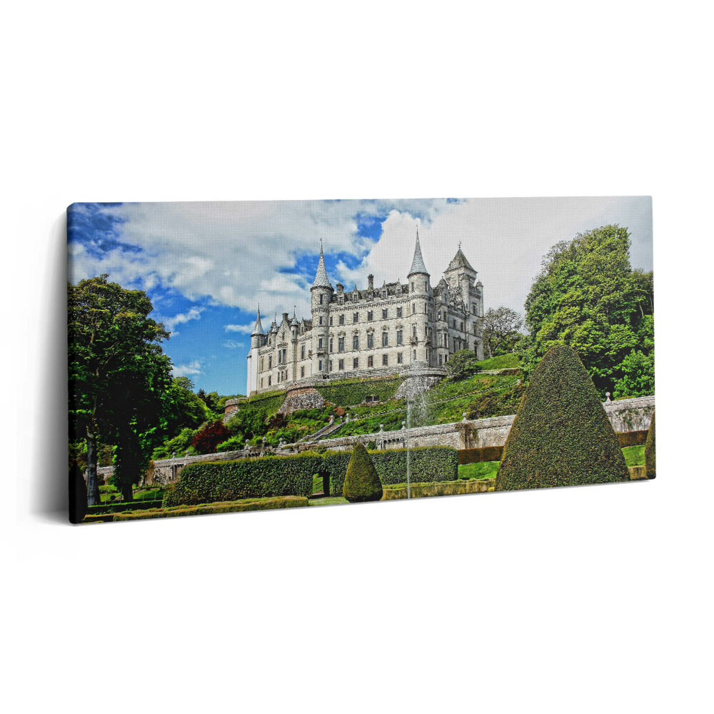 Vászonkép 140x70 Kastély és kert Skóciában