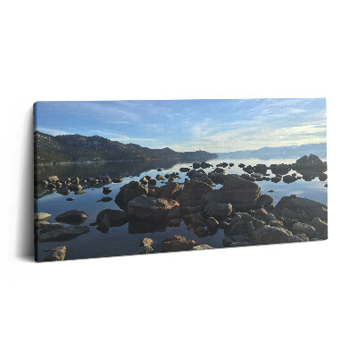 Vászonkép 140x70 Kövek a felhős ég alatt