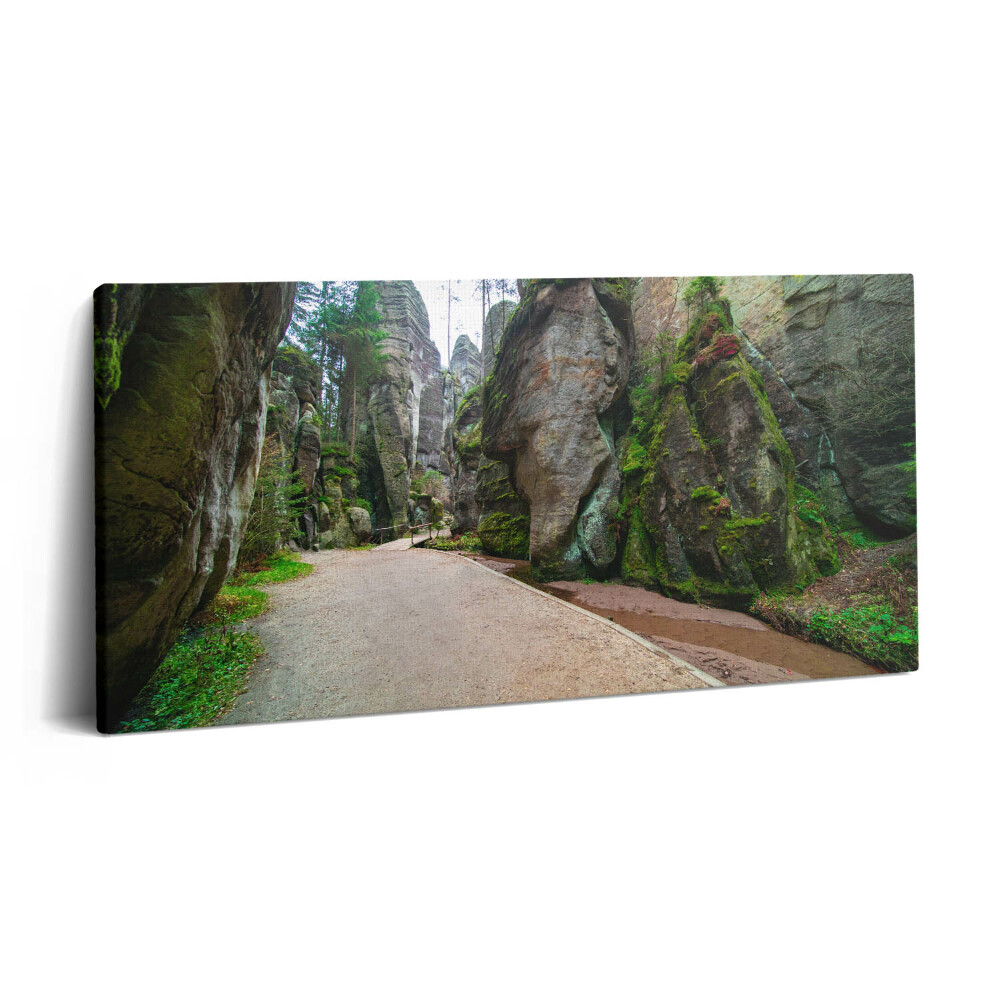 Vászonkép 140x70 Sziklaváros a Cseh Köztársaságban