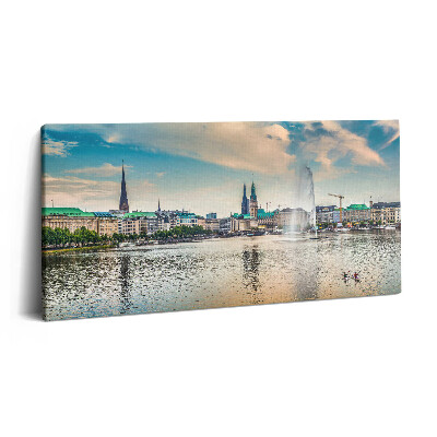 Vászonkép 140x70 Binnenalster Hamburgban