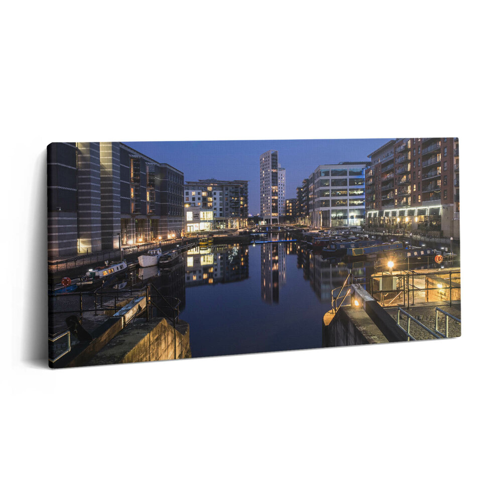 Vászonkép 140x70 Leeds városának éjszakai kivilágítása