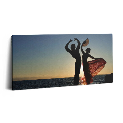 Vászonkép 140x70 Spanyol tánc a tengerparton