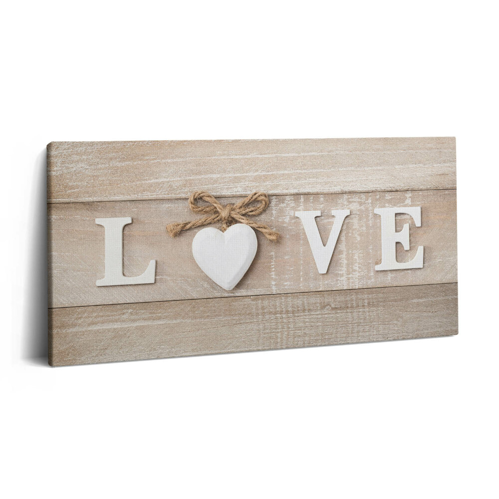 Vászonkép 140x70 Szerelem felirat