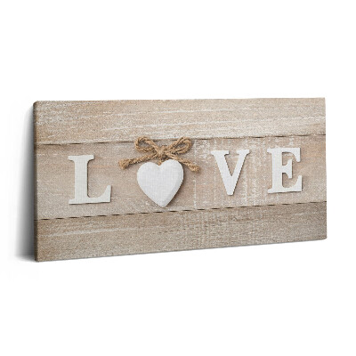 Vászonkép 140x70 Szerelem felirat