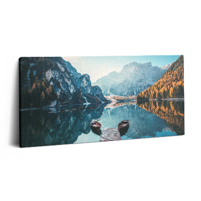 Vászonkép 140x70 Csónakok a tavon