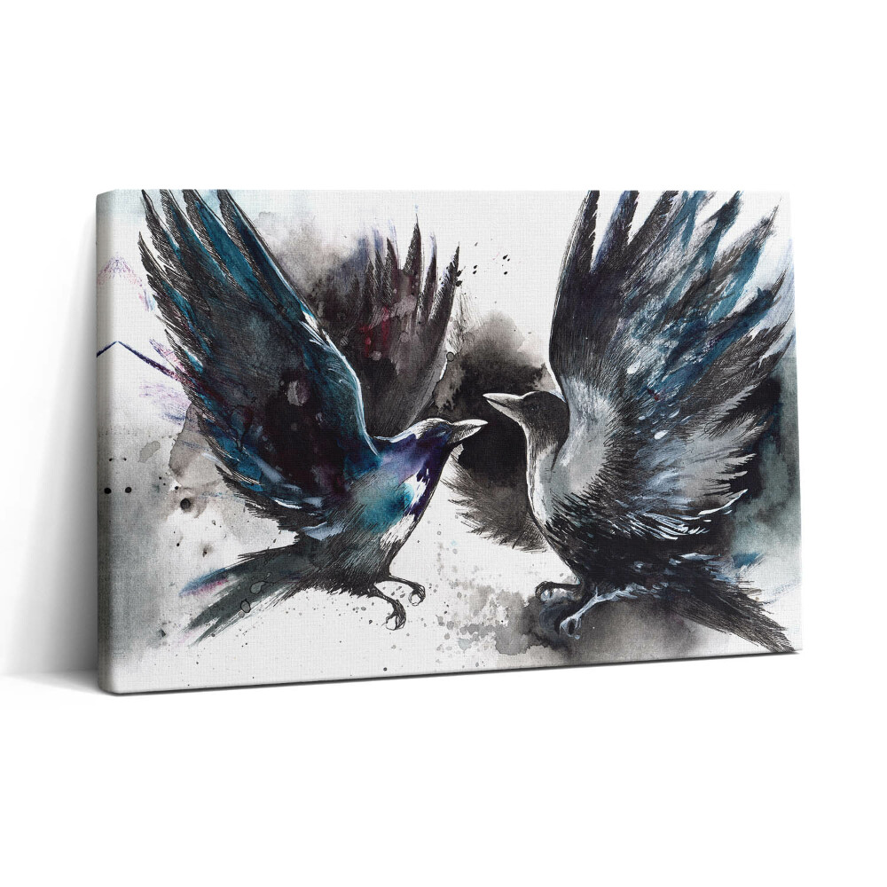 Vászonkép nyomtatás 30x20 Festett madarak