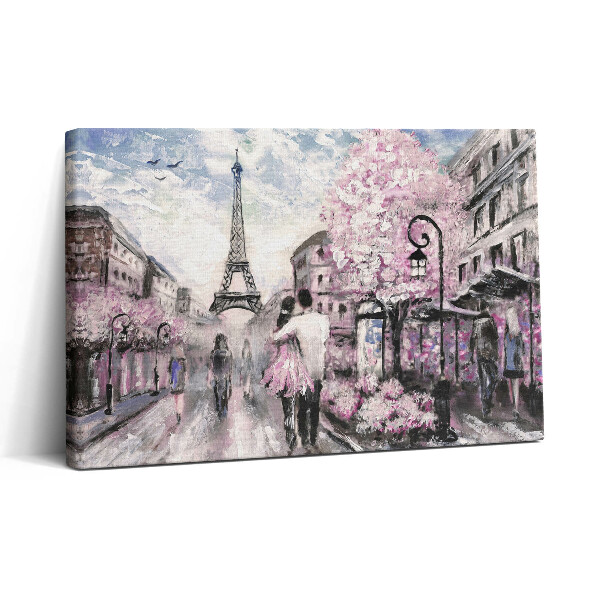Vászonkép nyomtatás 30x20 Párizs és az Eiffel-torony
