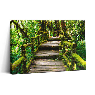 Vászonkép nyomtatás 30x20 Fából készült gyaloghíd - agroturizmus