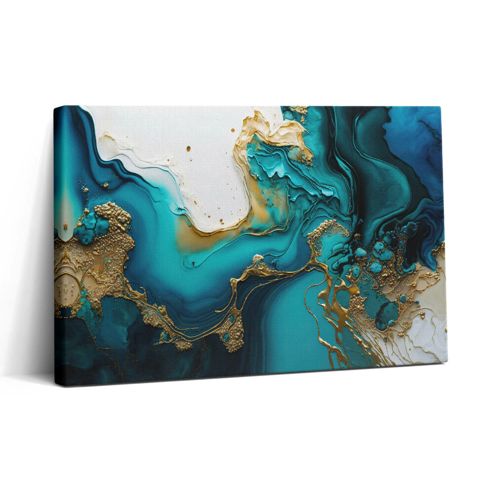 Vászonkép nyomtatás 30x20 Türkiz absztrakció