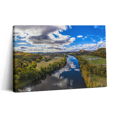 Vászonkép nyomtatás 30x20 Az ég tükörképe a folyóban