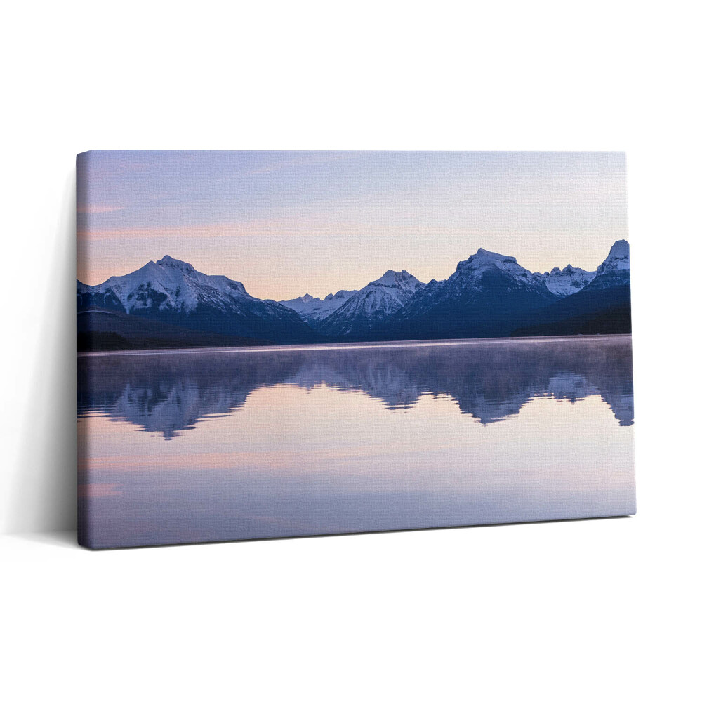 Vászonkép nyomtatás 30x20 Hegyek tükröződése a vízben