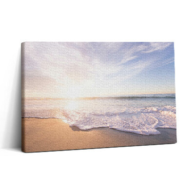 Vászonkép nyomtatás 30x20 Napfelkelte a tengerparton és a tengeren