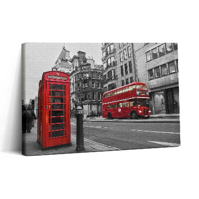 Vászonkép nyomtatás 30x20 Történelmi amerikai busz az utcán