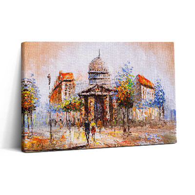 Vászonkép nyomtatás 30x20 Festmény - színes városi művészeti rendetlenség