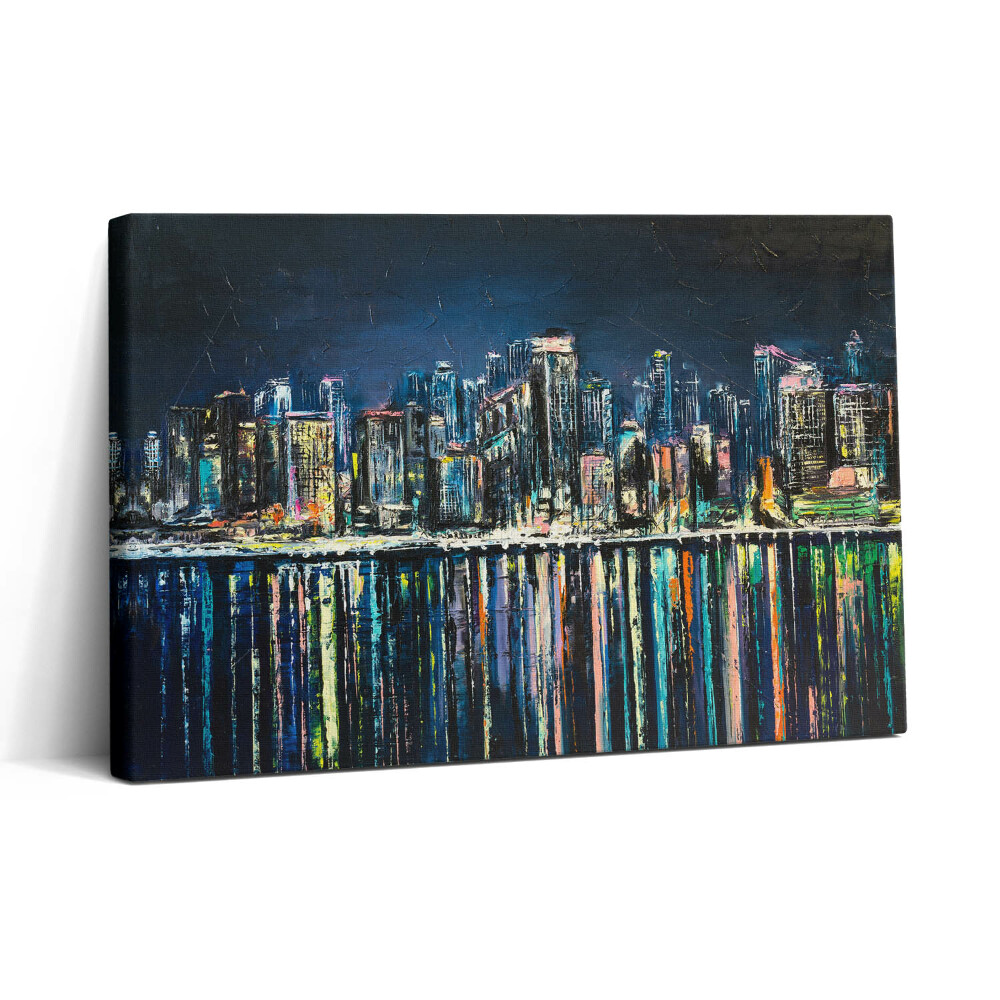 Vászonkép nyomtatás 30x20 Virágok földje - fantázia egy tengerparti városról