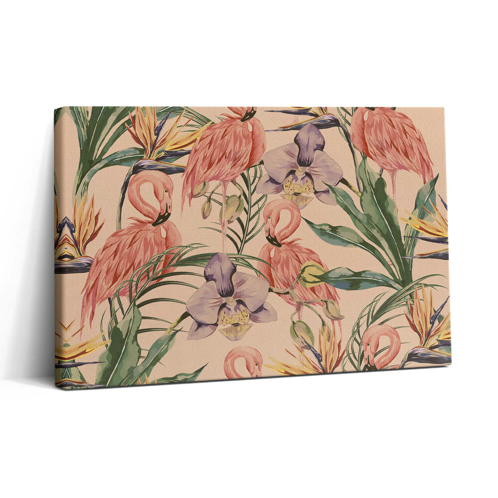 Vászonkép nyomtatás 30x20 Trópusi virágok boho stílusban