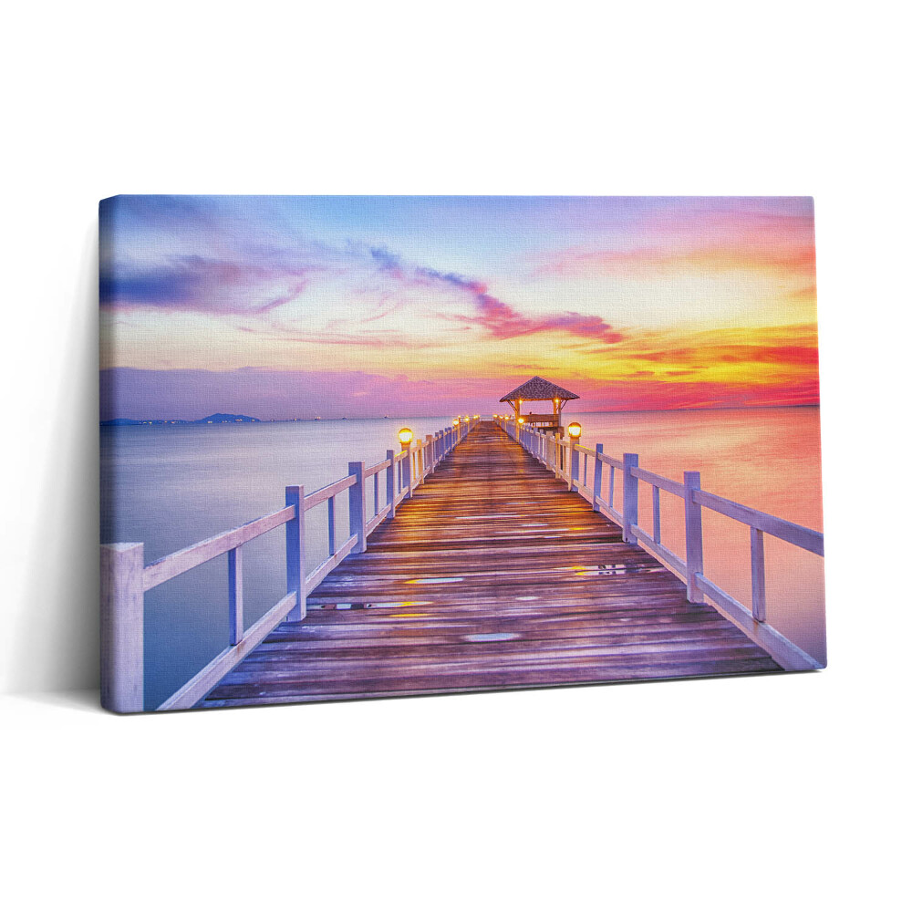 Vászonkép nyomtatás 30x20 Erdős híd a kikötőben