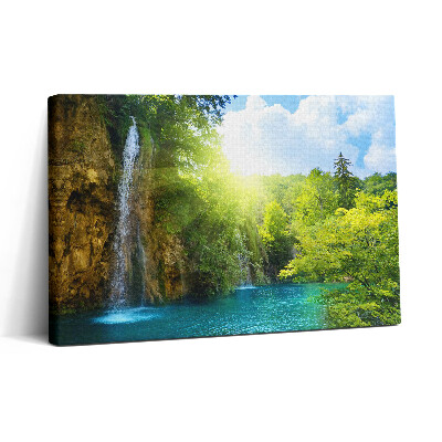 Vászonkép nyomtatás 30x20 Kék lagúna táj