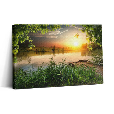 Vászonkép nyomtatás 30x20 Naplemente egy nyári napon