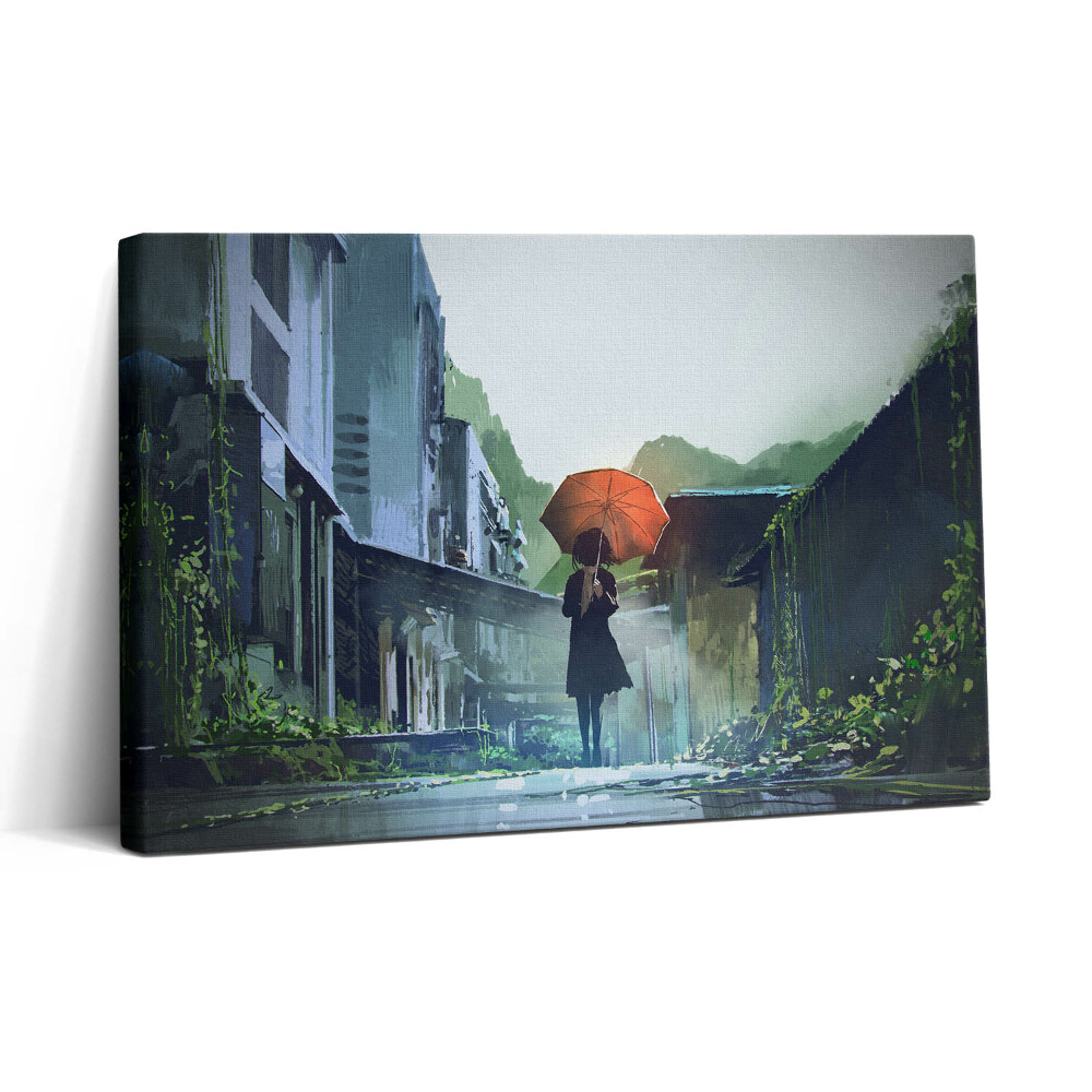 Vászonkép nyomtatás 30x20 Séta és angol időjárás