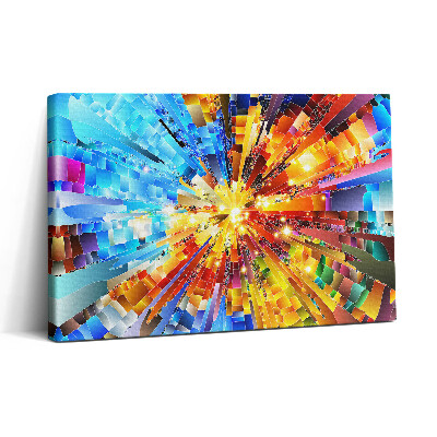 Vászonkép nyomtatás 30x20 3D kompozíció telített színekkel