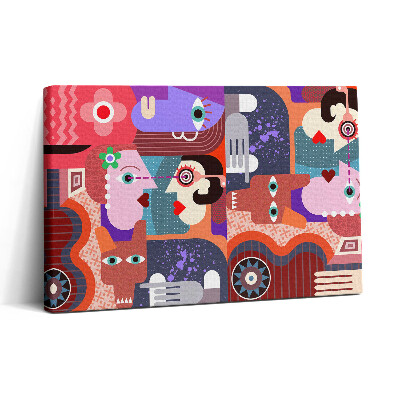 Vászonkép nyomtatás 30x20 Absztrakt arcok