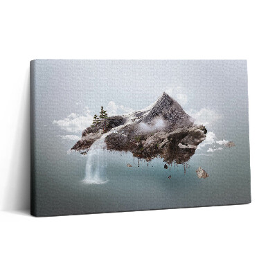 Vászonkép nyomtatás 30x20 Repülő sziget és vízesés