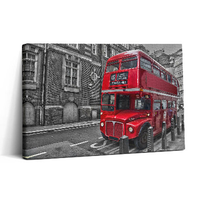 Vászonkép nyomtatás 30x20 Piros emeletes busz