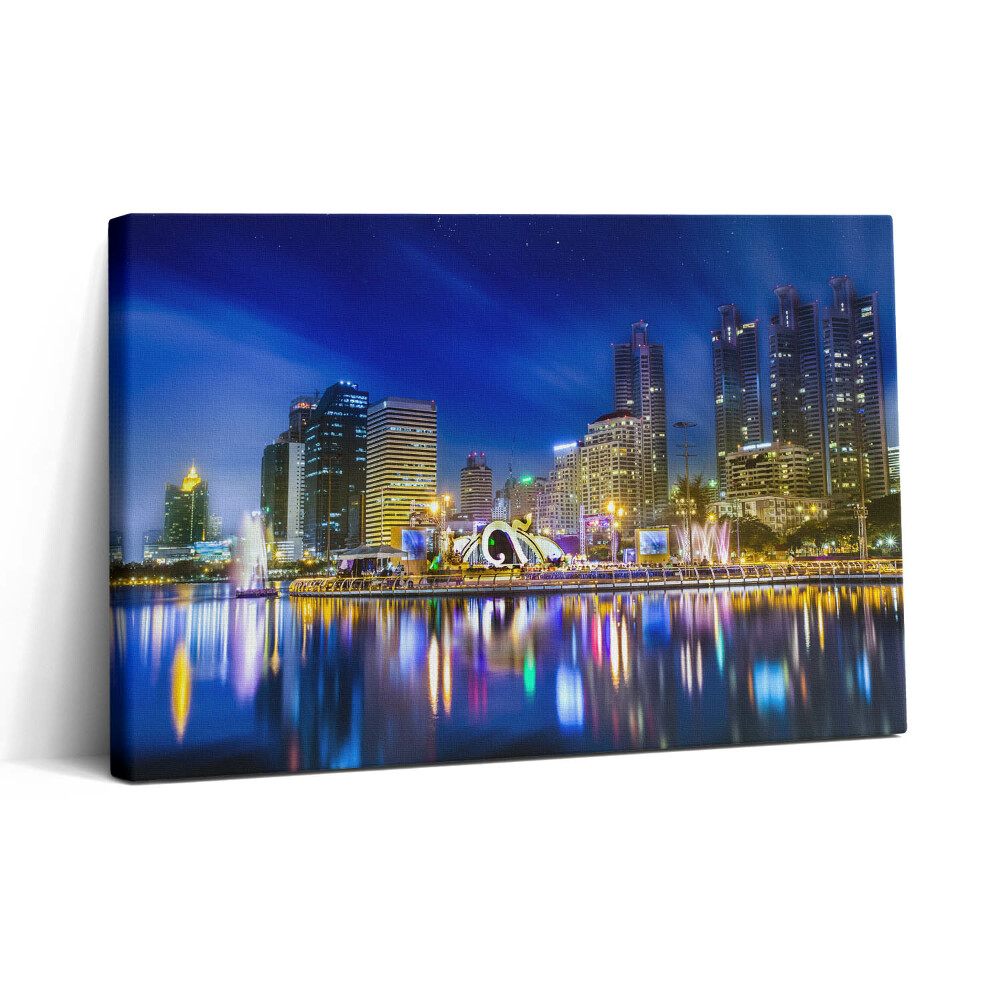 Vászonkép nyomtatás 30x20 A város tele színekkel