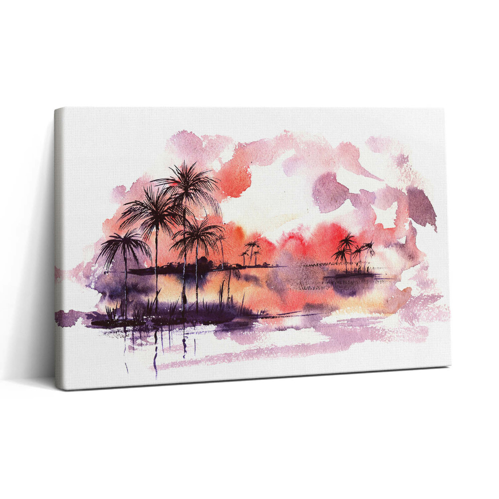 Vászonkép nyomtatás 30x20 Akvarell trópusi táj