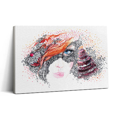 Vászonkép nyomtatás 30x20 Absztrakt édes nő süteménnyel