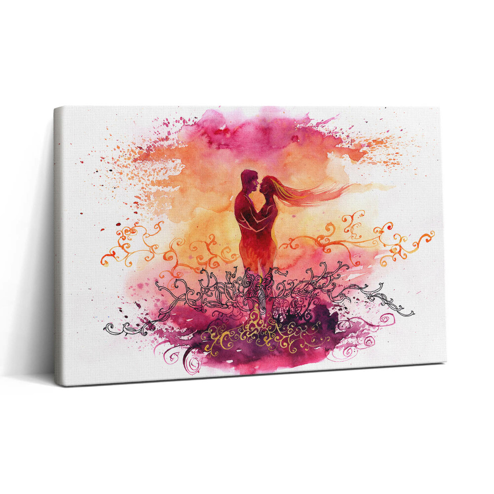 Vászonkép nyomtatás 30x20 Szerelmes pár naplementében