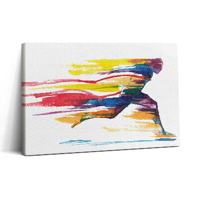 Vászonkép nyomtatás 30x20 Színes illusztráció egy futóról