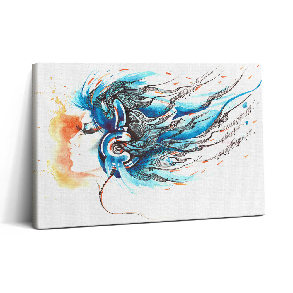 Vászonkép nyomtatás 30x20 Zenei hangok illusztráció