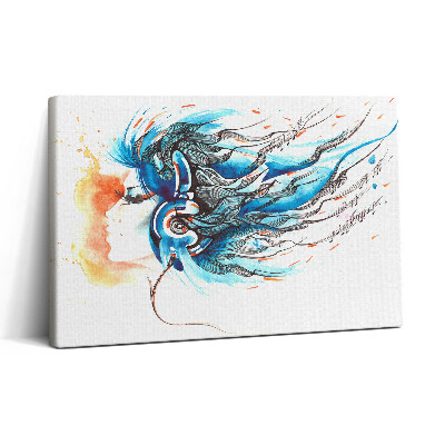 Vászonkép nyomtatás 30x20 Zenei hangok illusztráció