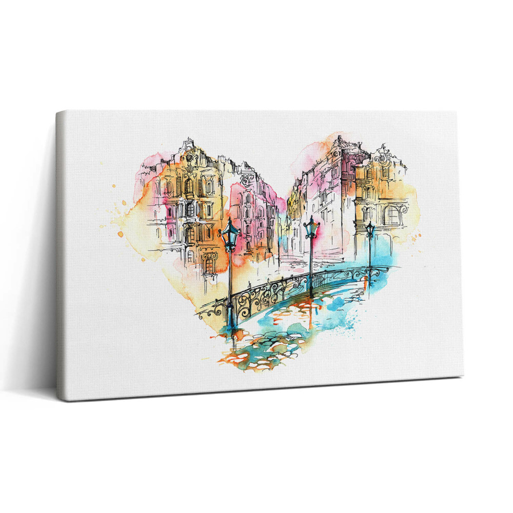 Vászonkép nyomtatás 30x20 Szív alakú építészet