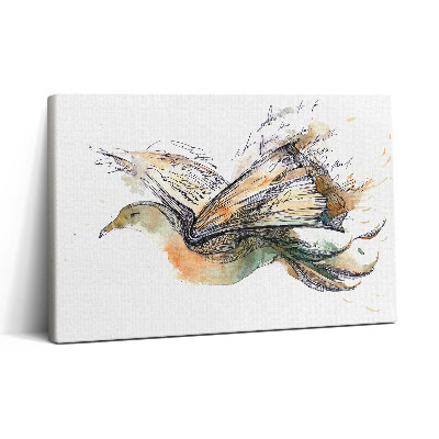 Vászonkép nyomtatás 30x20 Könyv madár