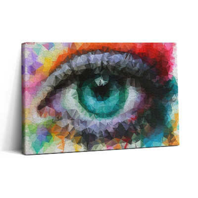 Vászonkép nyomtatás 30x20 Gyönyörű színes emberi szem