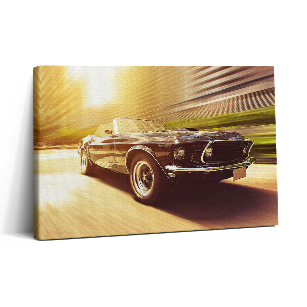 Vászonkép nyomtatás 30x20 Klasszikus autó mozgásban