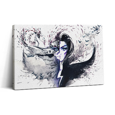 Vászonkép nyomtatás 30x20 Egy nő illusztrációja