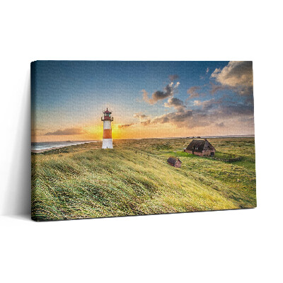 Vászonkép nyomtatás 30x20 A sylt-i világítótorony neve