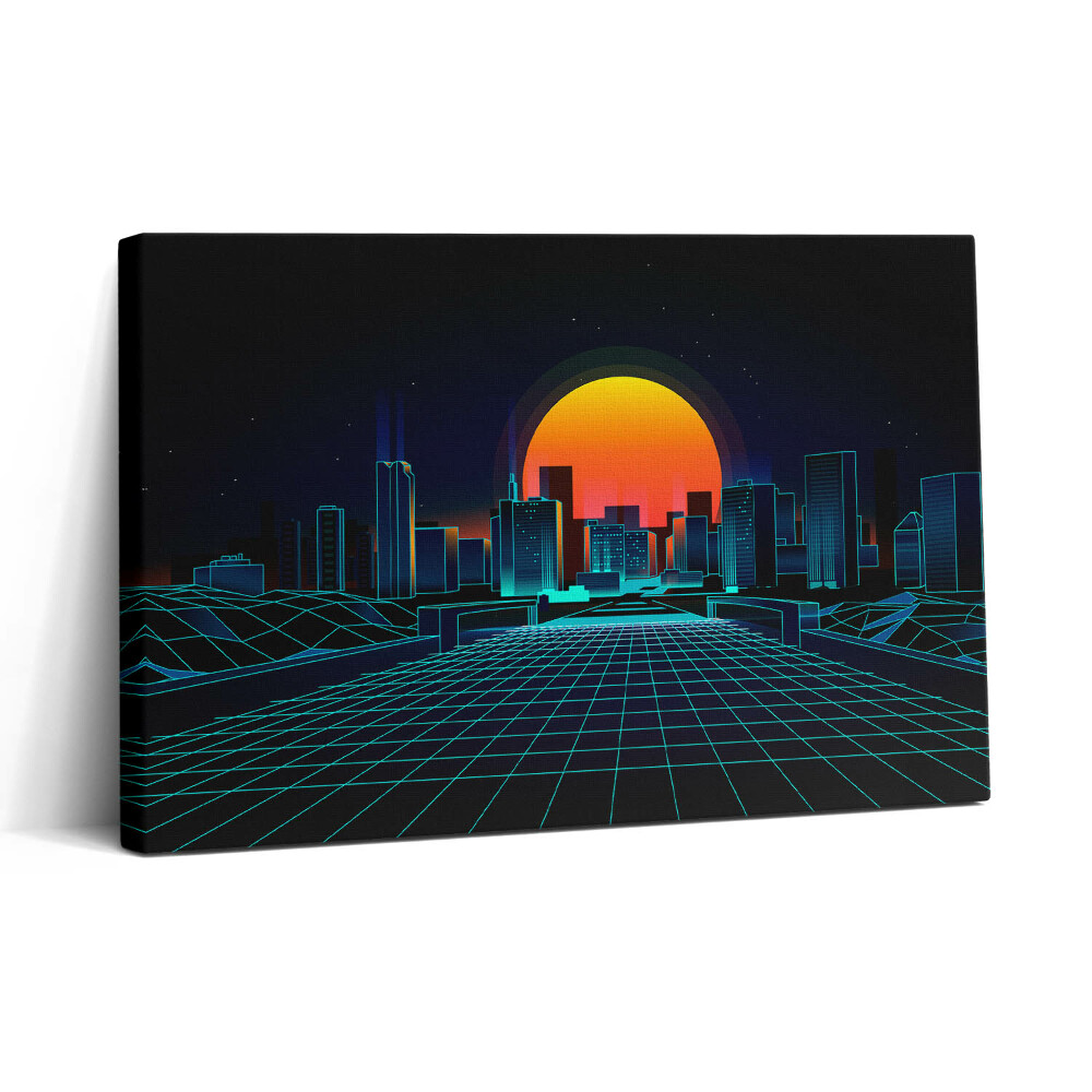 Vászonkép nyomtatás 30x20 A város kiberterülete