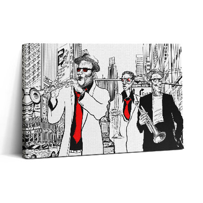 Vászonkép nyomtatás 30x20 jazz zenekar