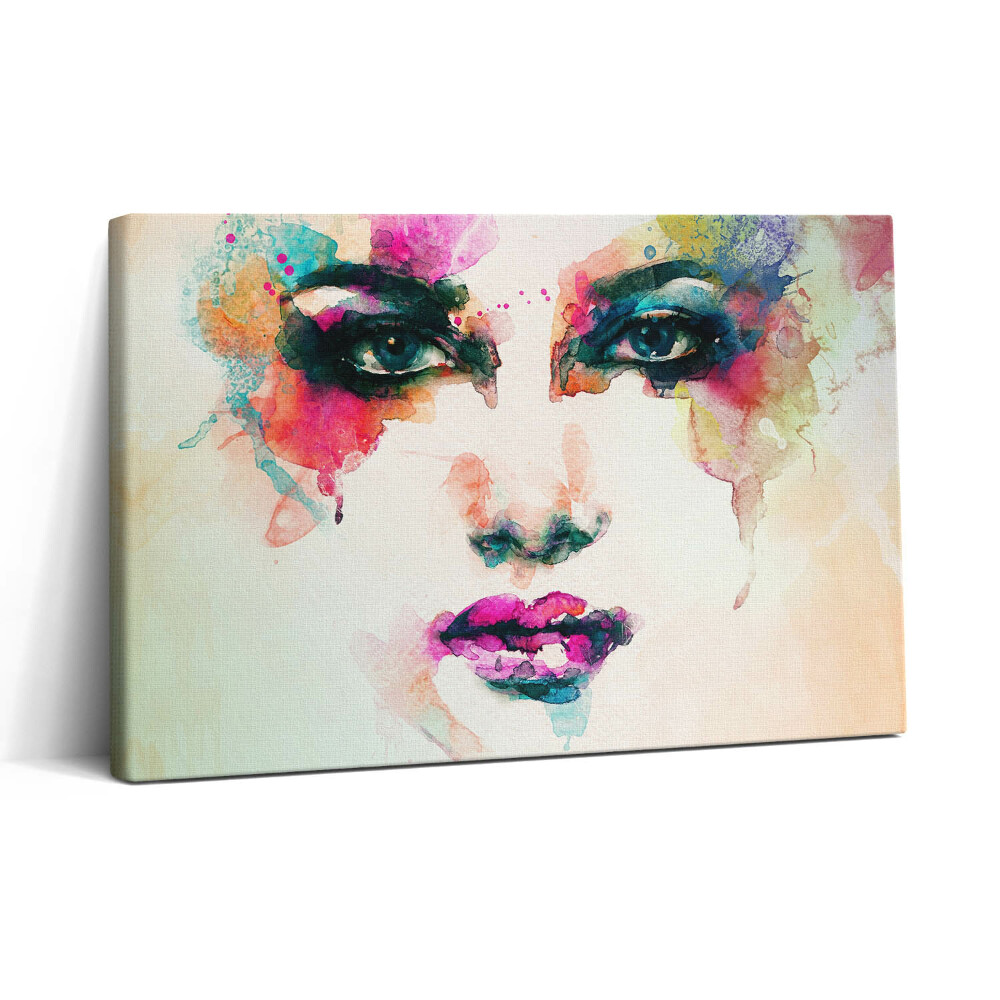 Vászonkép nyomtatás 30x20 Egy nő absztrakt arca