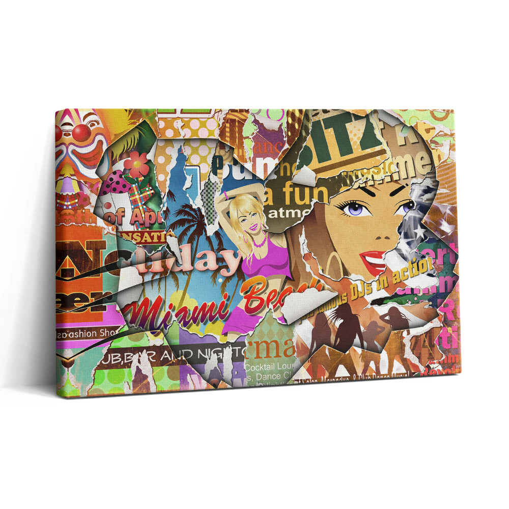 Vászonkép nyomtatás 30x20 Képeslap egy nyaralásról