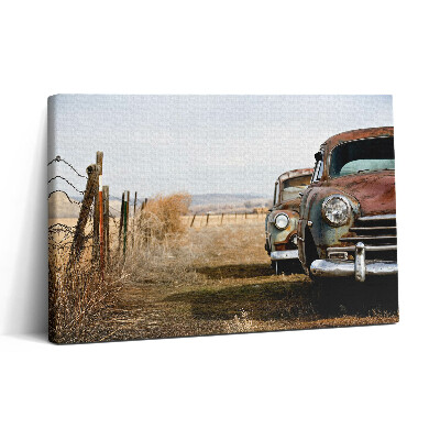 Vászonkép nyomtatás 30x20 Régi elhagyott autók