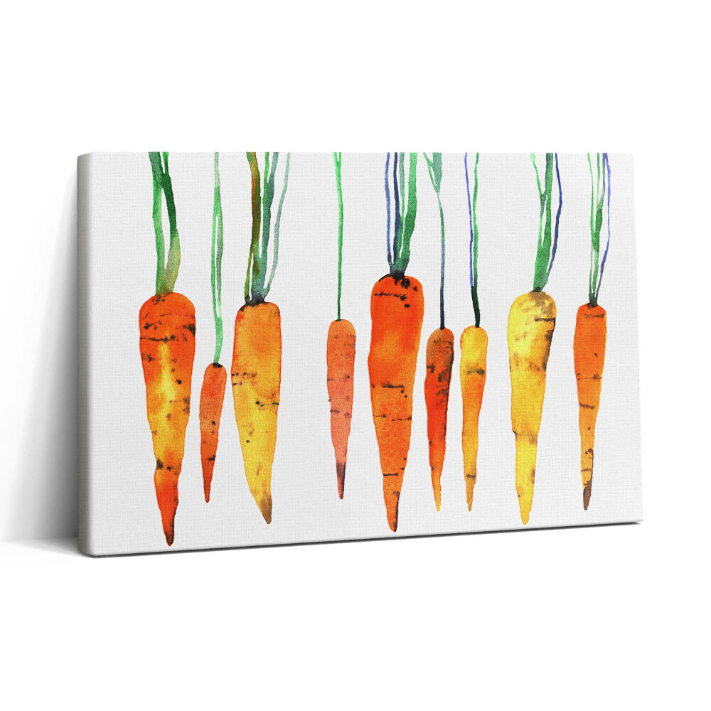 Vászonkép nyomtatás 30x20 Akvarell illusztráció egy sárgarépáról